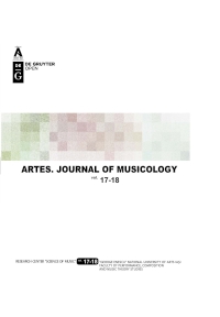 					View Vol. 18 No. 17-18 (2018): ARTES. JOURNAL OF MUSICOLOGY
				