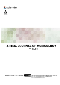 					View Vol. 21 No. 21-22 (2020): ARTES. JOURNAL OF MUSICOLOGY
				