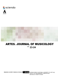 					Vizualizare Volum 23 Nr. 23-24 (2021): Artes. Revista de Muzicologie
				