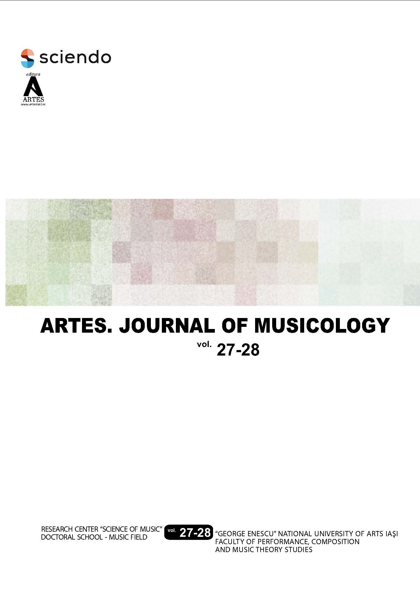 					Vizualizare Volum 27 Nr. 27-28 (2023): Artes. Revista de Muzicologie
				